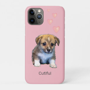 Case-Mate iPhone Case Chiot Corgi Mignon & Cœurs sur Fond Rose