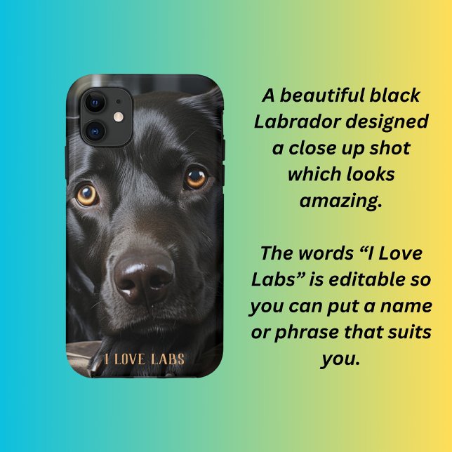 Coques Case-Mate iPhone Chiot du Labrador noir (Créateur téléchargé)