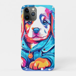 Case-Mate iPhone Case Chiot en design de manteau bleu