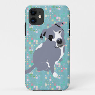 Etui iPhone Case-Mate Chiot gris mignon de Pitbull sur le motif de