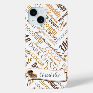 Coque Pour iPhone 15 Chocolat, amandes et chocolat foncé Conception de 