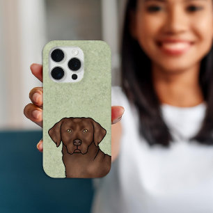 Coque iPhone 15 Pro Chocolat Labrador Retriever Lab Portrait de tête d