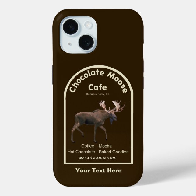 Coques Case-Mate iPhone Chocolat Moose Café (Verso)