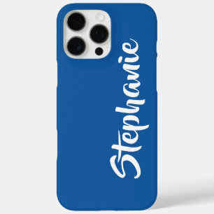 Coques iPhone 16 Pro Max Choisir couleur Nom personnalisé Minimaliste Plat