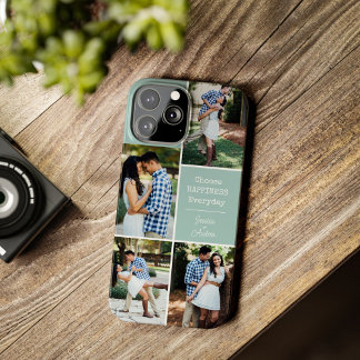 Coque Pour Pour iPhone 14 Pro Max Choisir le bonheur au quotidien Collage photo pers