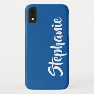 Case-Mate iPhone Case Choisissez le nom Jumbo minimaliste bleu couleur