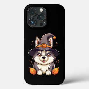 Case-Mate iPhone Case Chou Husky dans l'Halloween Casquette d'une sorciè