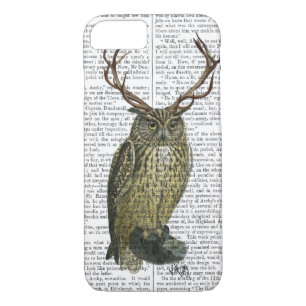 Coque Case-Mate Pour iPhone Chouette avec Antlers plain 2