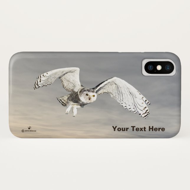 Coques Case-Mate iPhone Chouette des neiges (Dos (Horizontal))