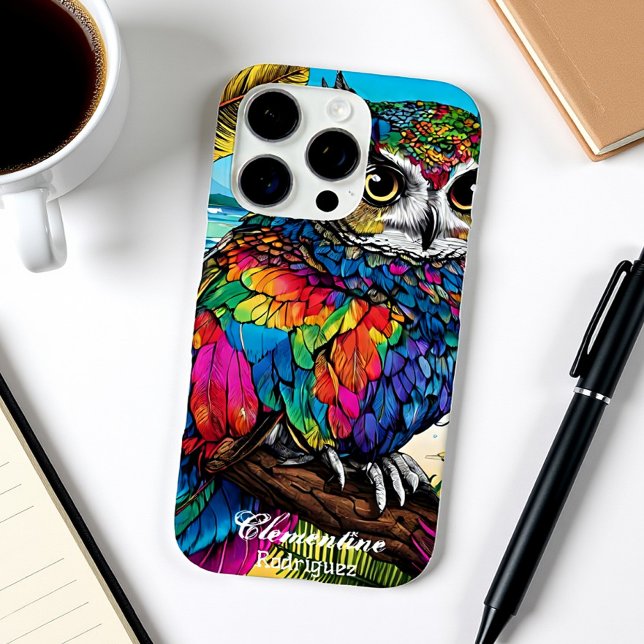 Coques Case-Mate iPhone Chouette des neiges Tropical Dreamscape (Créateur téléchargé)