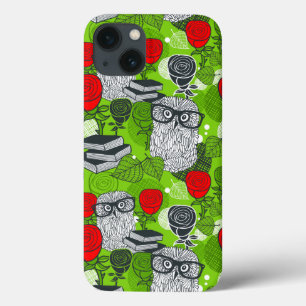 Case-Mate iPhone Case Chouette en roses rouges