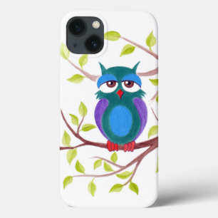 Case-Mate iPhone Case Chouette endormie mignonne sur un dessin d'arbre