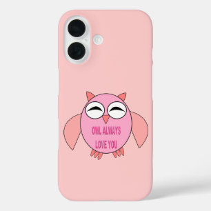 Coque Pour iPhone 16 Chouette Message d'Amour Mignon