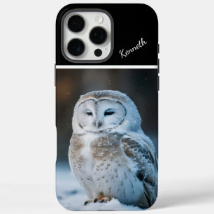 Coques iPhone 16 Pro Max Chouette neigeuse dans l'aventure hivernale