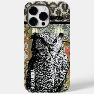 Coques Pour iPhone Chouette personnalisée Floral réchauffé Tons Damas
