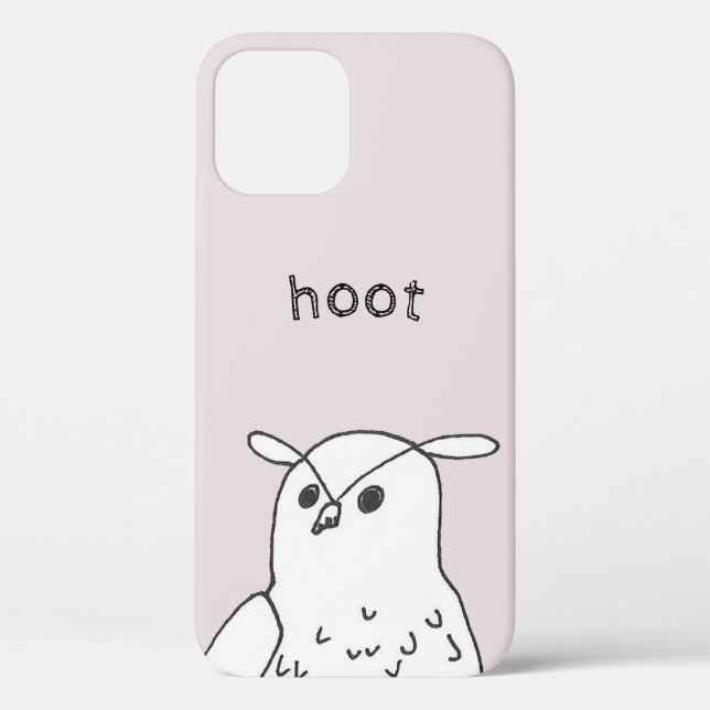 Coques Case-Mate iPhone Chouette rose de la ligne Hoot (Verso)