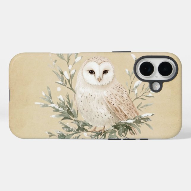 Coques Case-Mate iPhone Chouette vintage (Verso (horizontal))