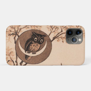 Coques Pour iPhone Chouette Vintage dans la lune