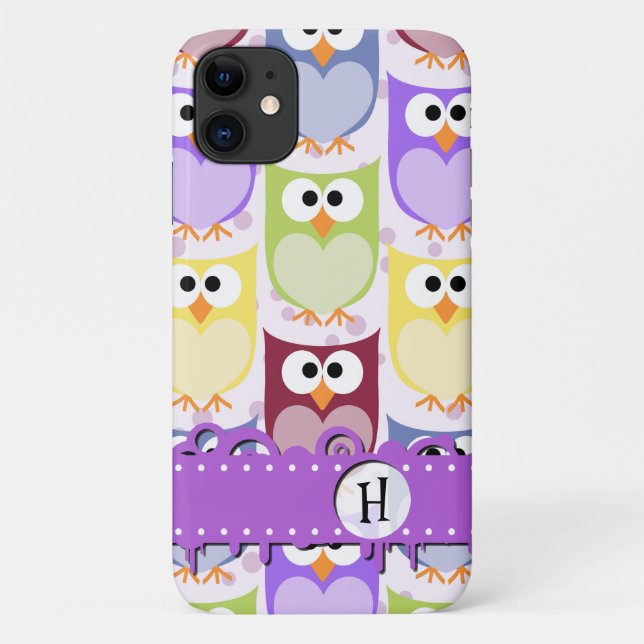 Coques Case-Mate iPhone Chouettes mignonnes, Chouette Motif, Chouettes col (Dos)