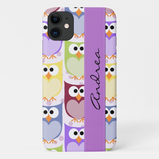 Coques Case-Mate iPhone Chouettes mignonnes, Chouette Motif, Chouettes col (Dos)