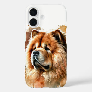 Coque Pour iPhone 16 Chow Chow Watercolor Art
