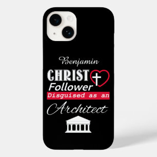 Coque Pour iPhone 14 Christ Follower déguisé en architecte chrétien