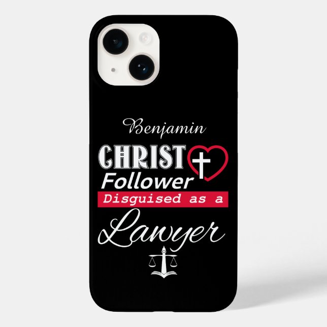 Coques Case-Mate iPhone Christ Follower déguisé en avocat chrétien (Verso)