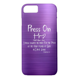 Case-Mate iPhone Case Christian Press on Philippians 3.14 Ecriture