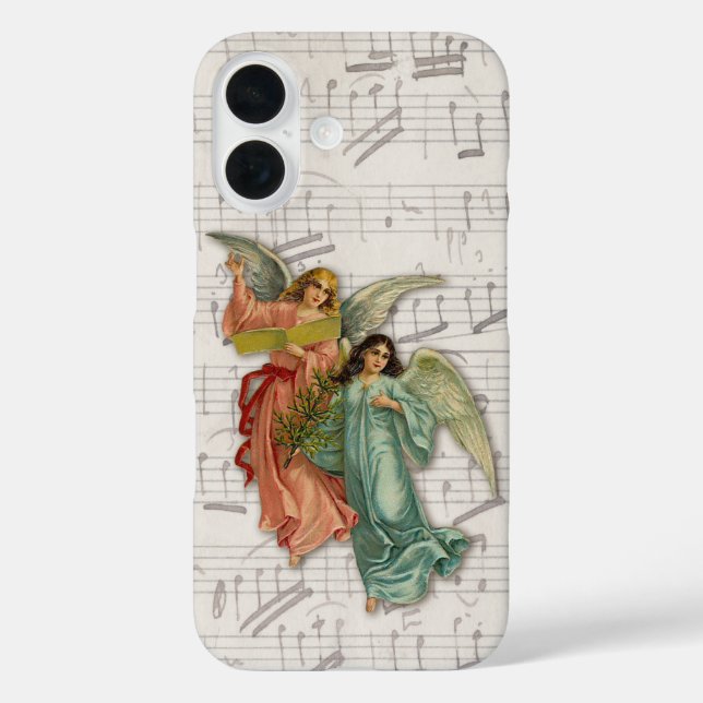Coques Case-Mate iPhone Christmas Angels Victorian - Antique Sheet Music (Verso)