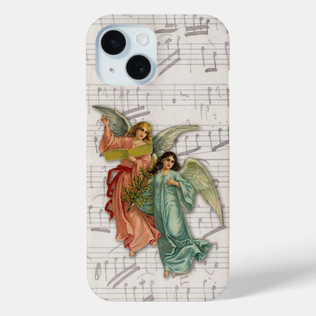 Coques Case-Mate iPhone Christmas Angels Victorian - Antique Sheet Music (Verso)