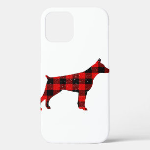 Case-Mate iPhone Case Christmas Buffalo Plaid Doberman