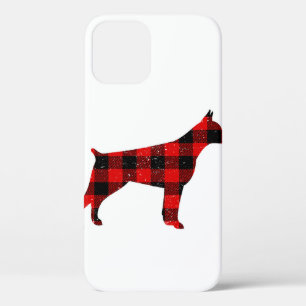 Case-Mate iPhone Case Christmas Buffalo Plaid Doberman