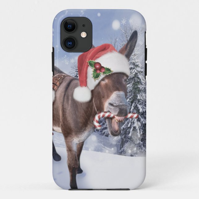Coques Case-Mate iPhone Christmas donkey with funny (Dos)