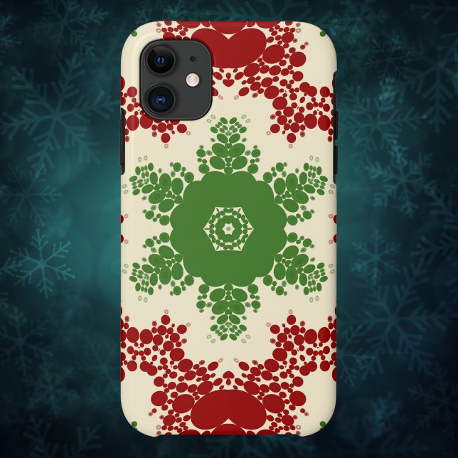 Coques Case-Mate iPhone Christmas Dot Mandala (Créateur téléchargé)