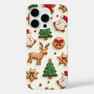Coques iPhone 16 Pro Christmas Rudolph Santa Tree Cookies Phone Case
