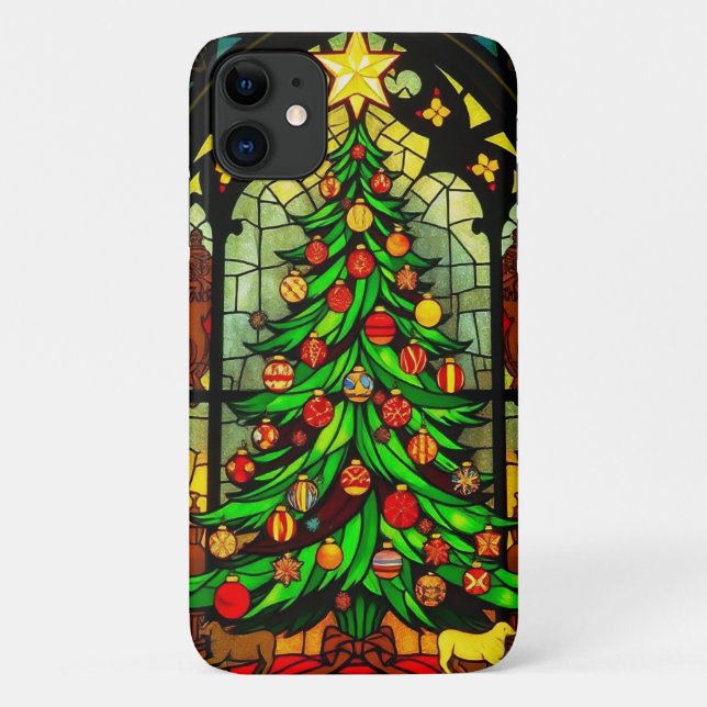 Coques Case-Mate iPhone christmas tree design on (Dos)