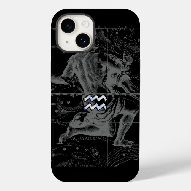 Coques Case-Mate iPhone Chrome comme Aquarius Zodiac Connexion Hevelius (Verso)
