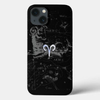 Chrome comme Aries Symbole Zodiac sur Hevelius