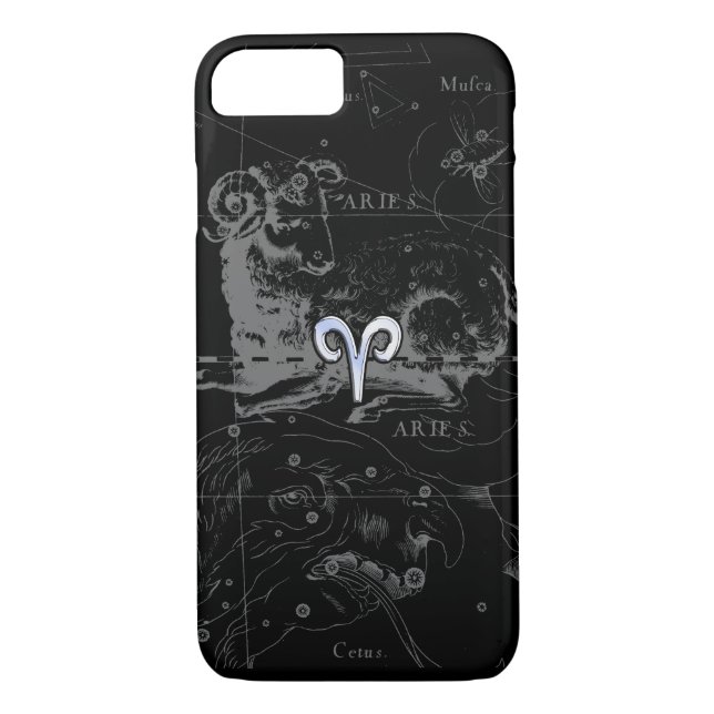 Coques Case-Mate iPhone Chrome comme Aries Symbole Zodiac sur Hevelius (Dos)