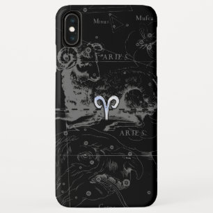 Coque Pour iPhone XS Max Chrome comme Aries Symbole Zodiac sur Hevelius
