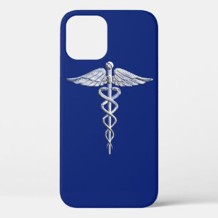 Etui iPhone Case-Mate Chrome Comme Caduceus Symbole Médicale sur Marine 