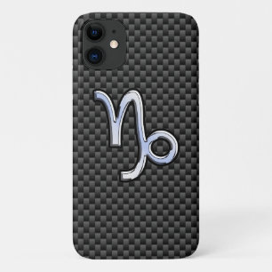 Etui iPhone Case-Mate Chrome comme Capricorn Zodiac Sign on Carbon Fiber