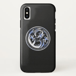 Etui iPhone Case-Mate Chrome comme Dragon Crest Carbon Impression