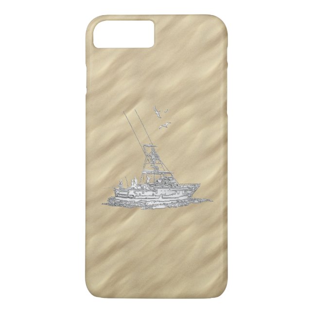 Coques Case-Mate iPhone Chrome Deep Sea Fishing Bateau Sandy Beach Imprime (Dos)