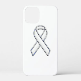 Coque iPhone 12 Mini Chrome Imprimé Ceinture Bleu Blanc Sensibilisation