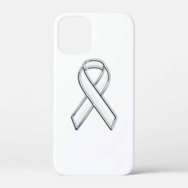 Coques Case-Mate iPhone Chrome Imprimé Ceinture Bleu Blanc Sensibilisation (Verso)