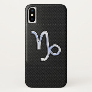 Coque iPhone X Chrome Style Capricorne Connexion sur Snake Skin D