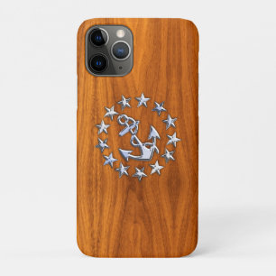 Case-Mate iPhone Case Chrome Yacht Drapeau Nautique Tec Décor en bois