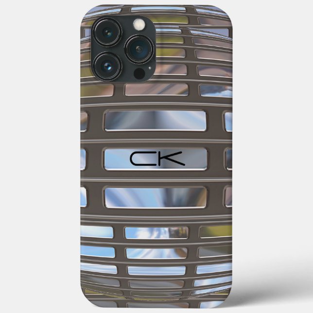 Coques Case-Mate iPhone Chrysleen Monogramme moderne (Verso)