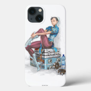 iPhone 13 Coque Chun-Li attachant la chaussure